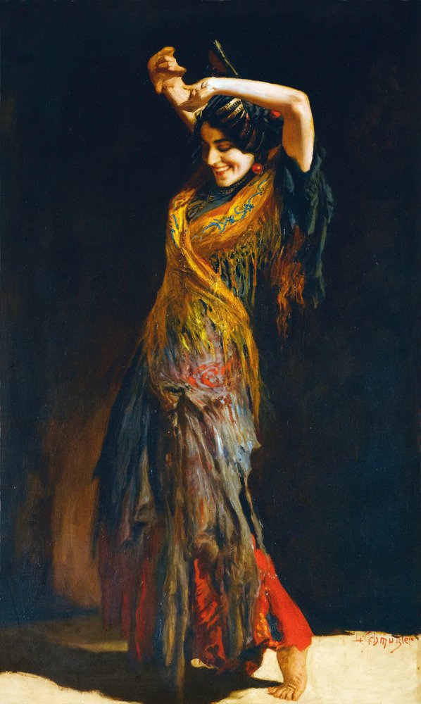 The Flamenco Dancer by Leopold Schmutzler: Fine art print